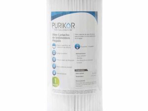 FILTRO CARTUCHO PLEGABLE DE POLIPROPILENO MARCA PURIKOR CON DIMENSIONES DE 4.5" X 20" PARA FILTRADO DE 1 MICRA