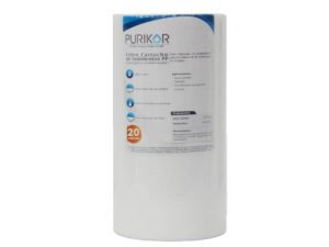 FILTRO CARTUCHO DE POLIPROPILENO TERMOFUSIONADO MARCA PURIKOR CON DIMENSIONES DE 4.5" X 10" PARA FILTRADO DE 20 MICRAS
